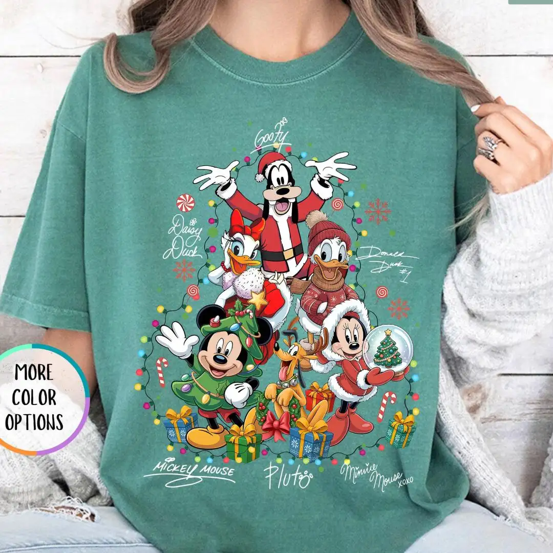 Disney Christmas Shirt Mickey and Friends Holiday Gift