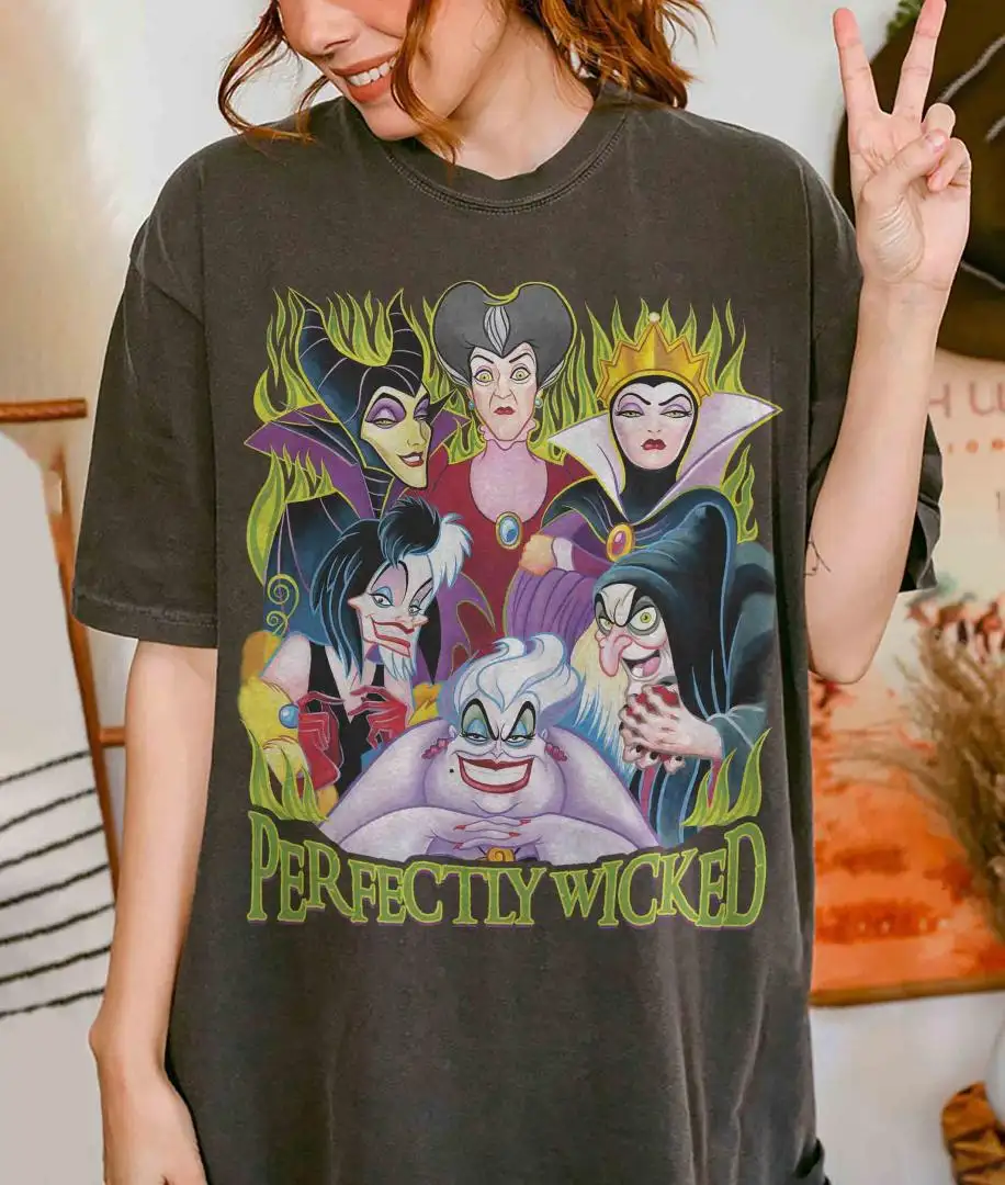 Retro Disney Villains Halloween Shirt for Adults