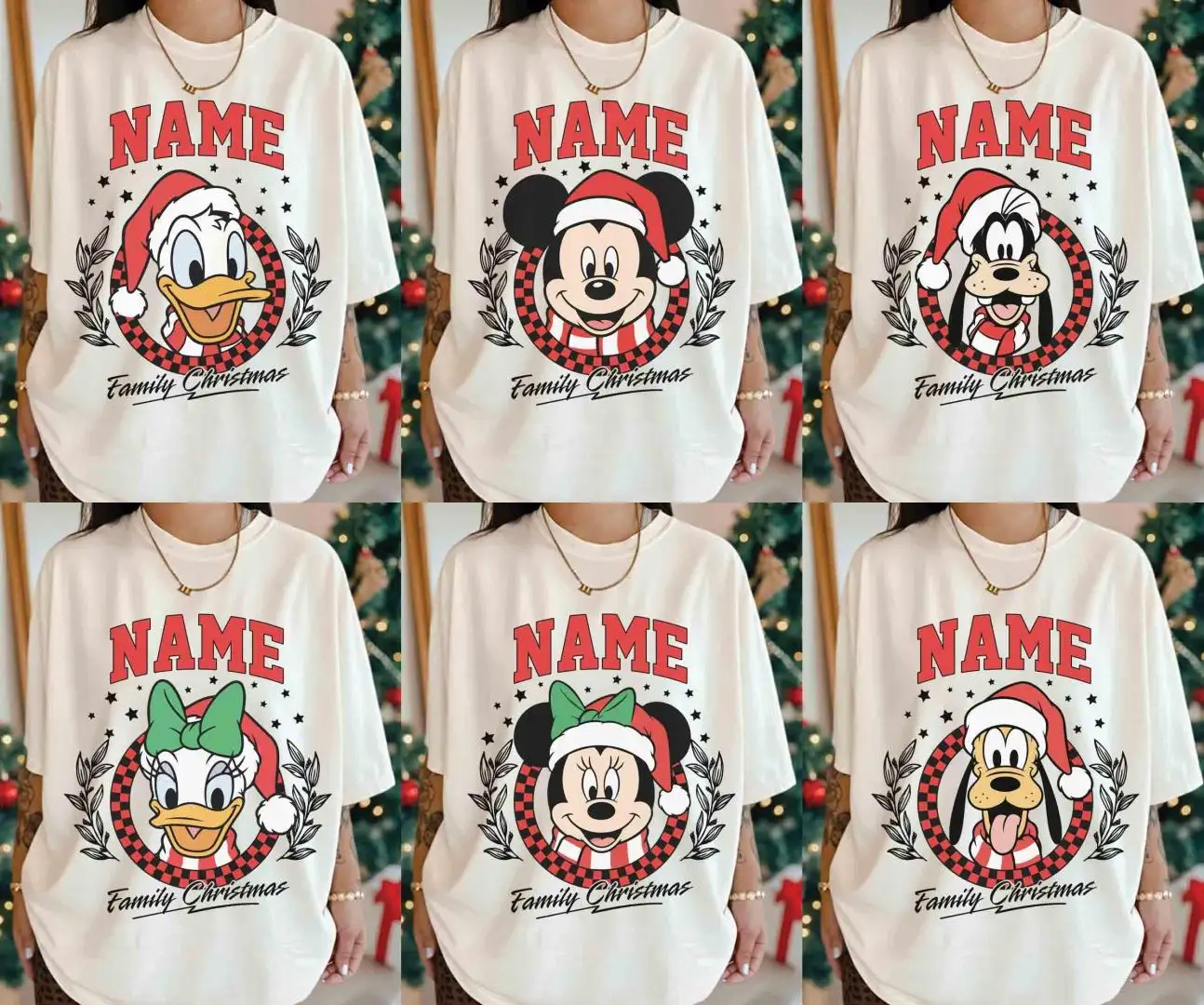 Custom Disney Christmas Shirt for Family Matching