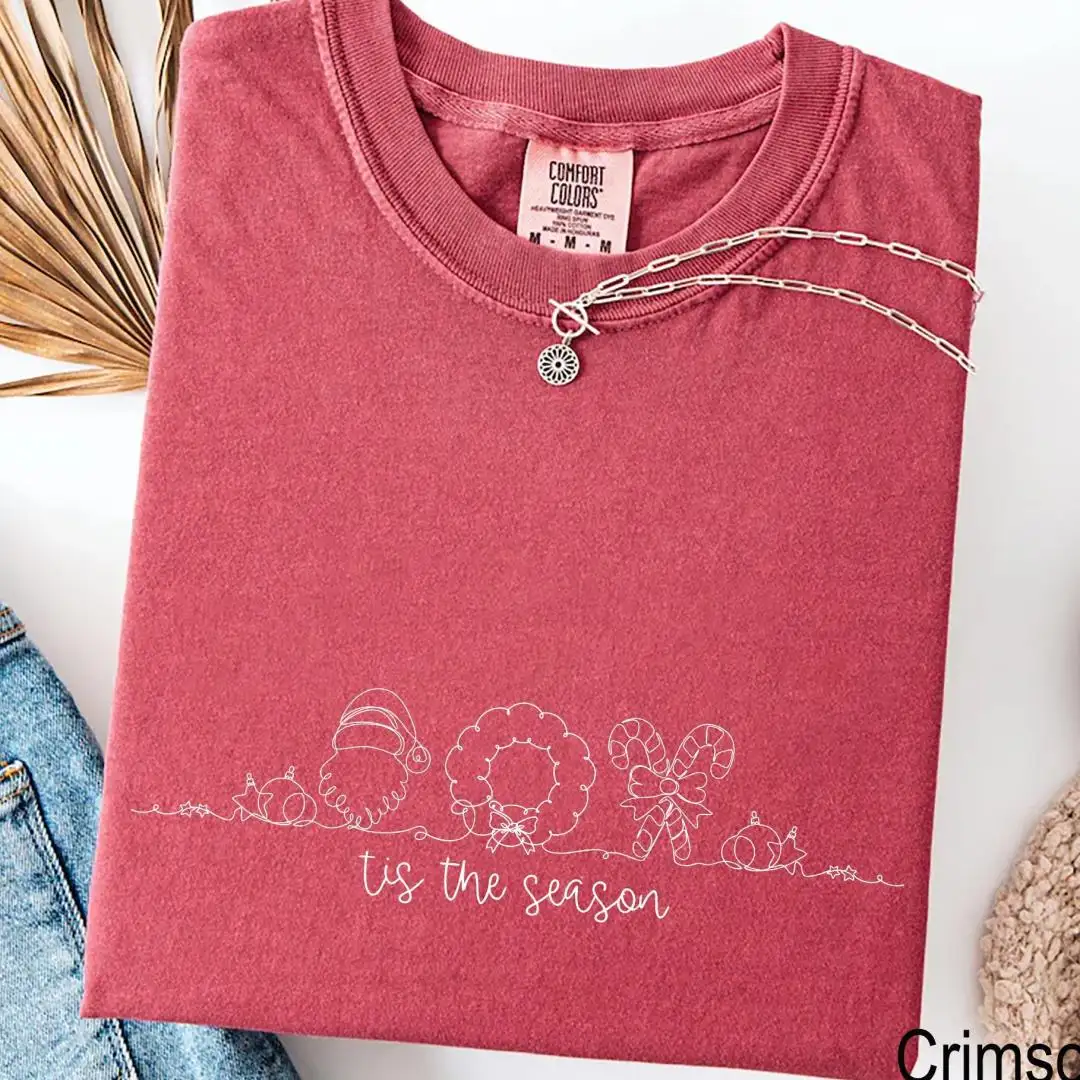 Christmas Holiday Shirt Festive Santa Graphic