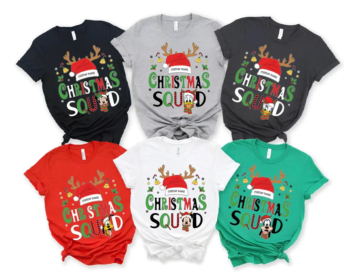 Custom Disney Christmas Family Shirt Mickey and Friends