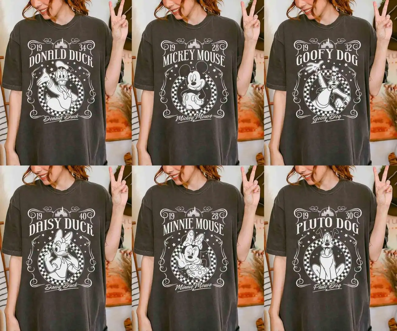 Retro Disney Characters Shirt for Family Trips