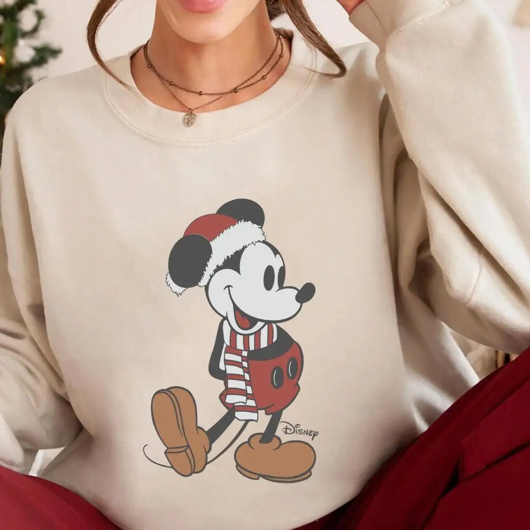 Vintage Mickey Mouse Christmas Shirt Disney Holiday Gift