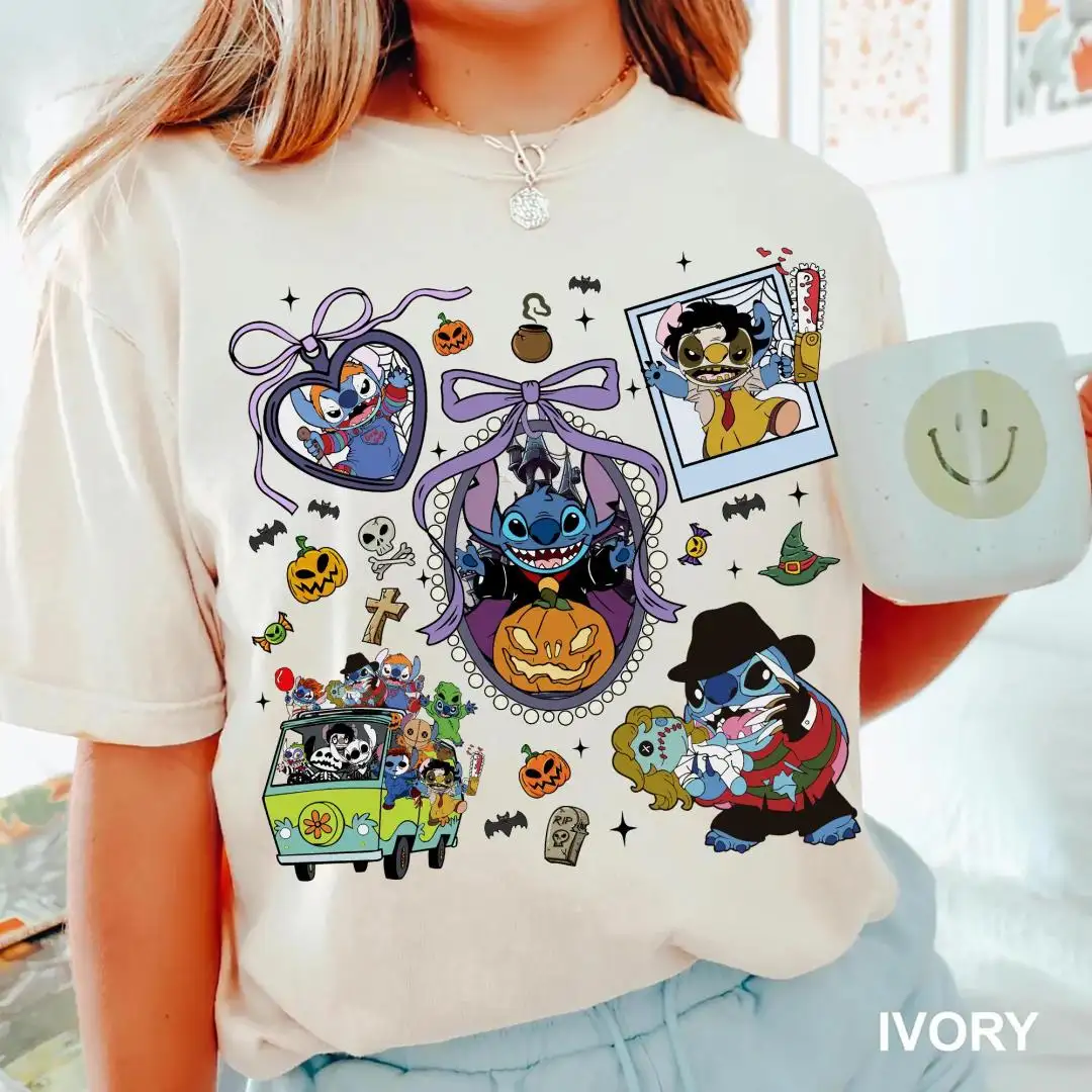 Spooky Stitch Horror Shirt Disney Villain Mashup