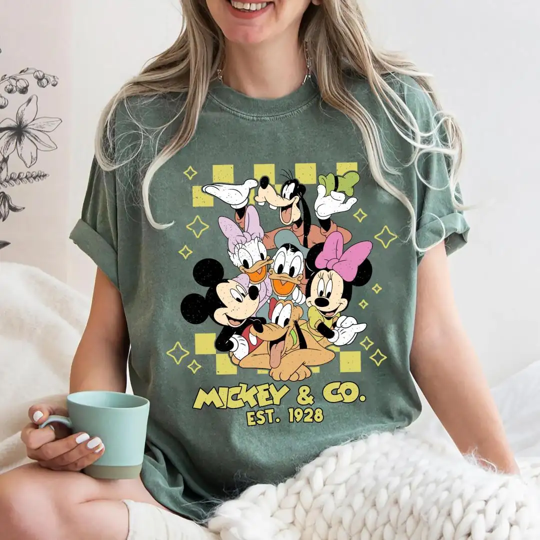 Disney Mickey Checkered Shirt for Family Matching