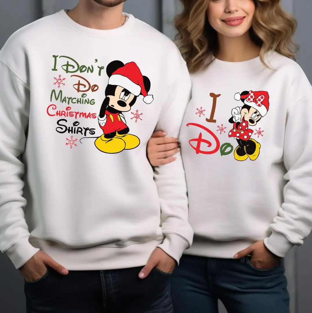 Funny Disney Christmas Shirt Matching Couples Holiday Gift