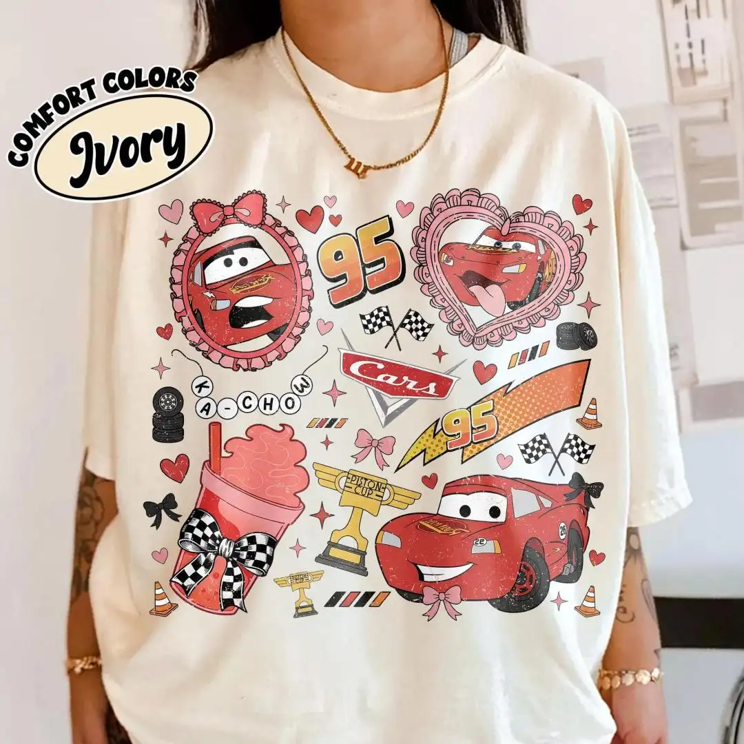 Comfort Colors Coquette Lightning McQueen Shirt