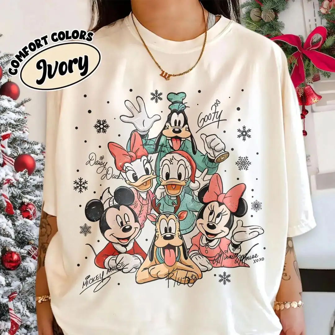 Retro Mickey Christmas Shirt Disney Family Gift