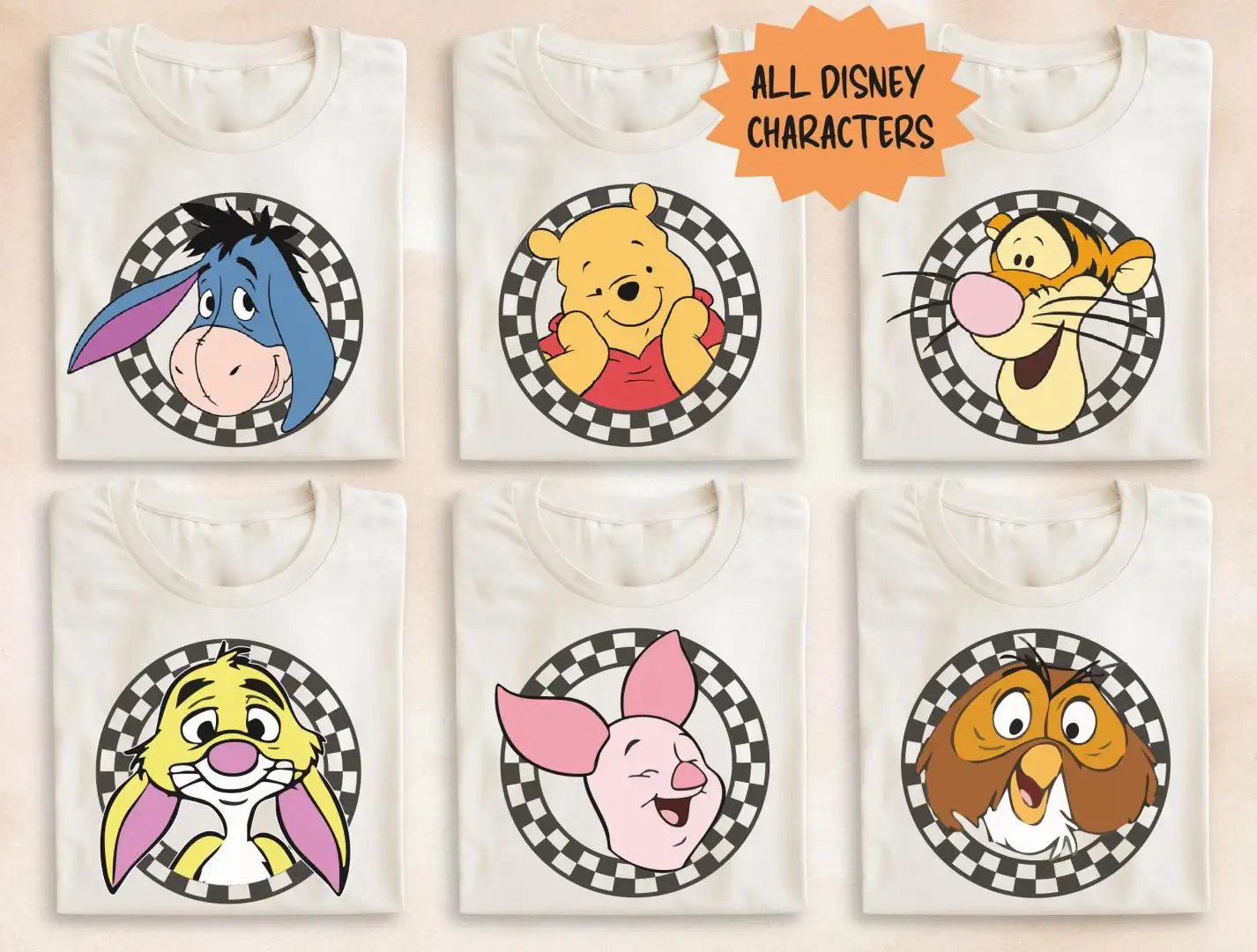 Disney Winnie The Pooh Retro Checkered Shirt