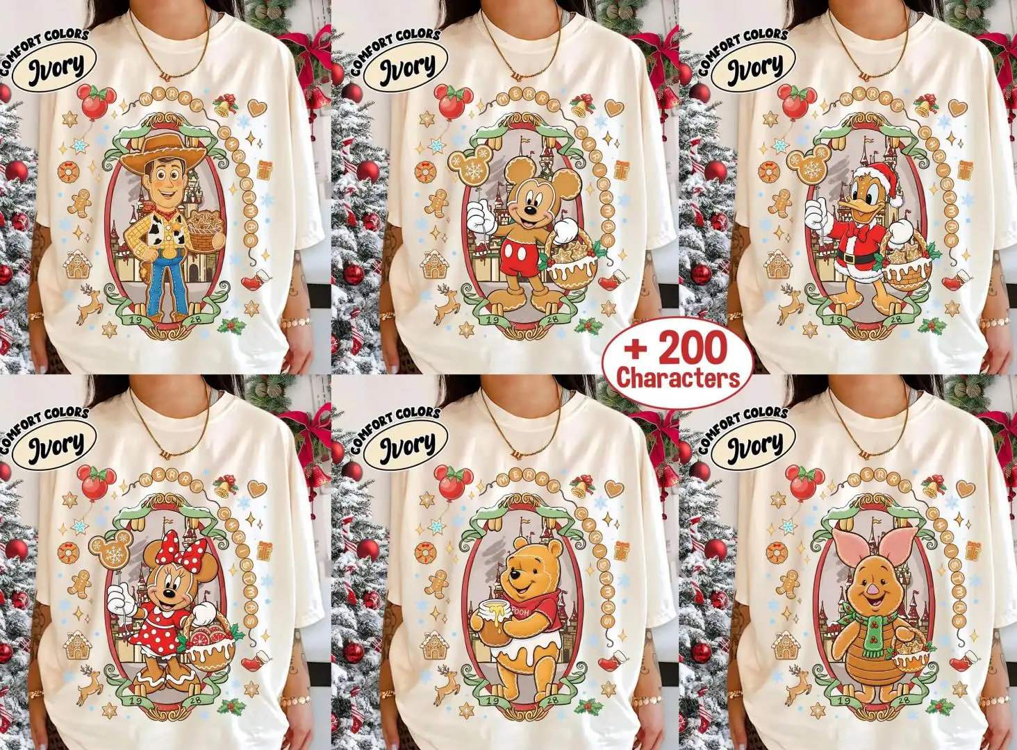 Disney Gingerbread Christmas Shirt for Family Matching