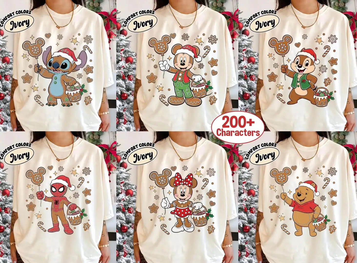 Disney Gingerbread Christmas Shirt Family Matching Gift