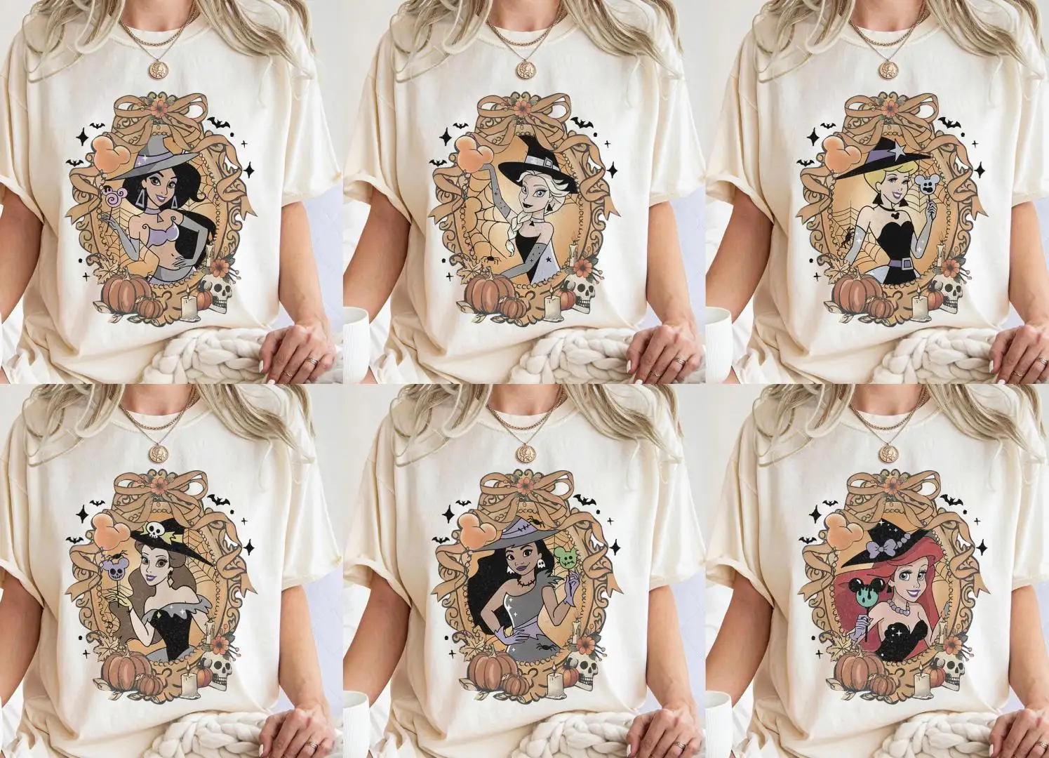 Coquette Bows Disney Princess Halloween Shirt