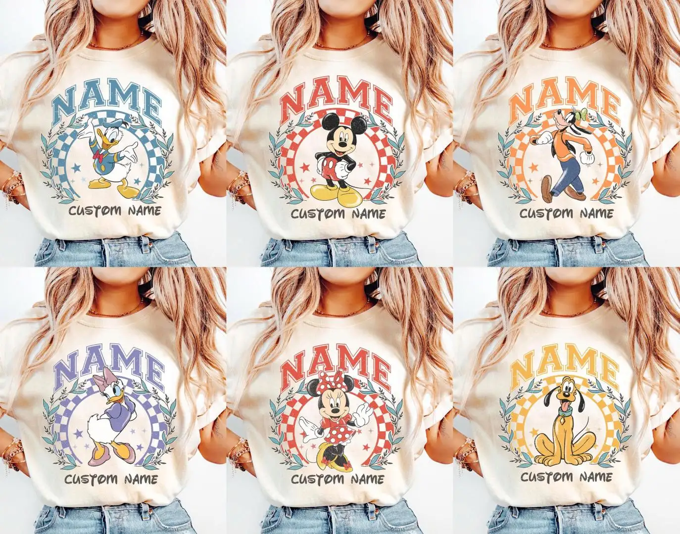 Vintage Disney Shirts Personalized Family Trip Outfits