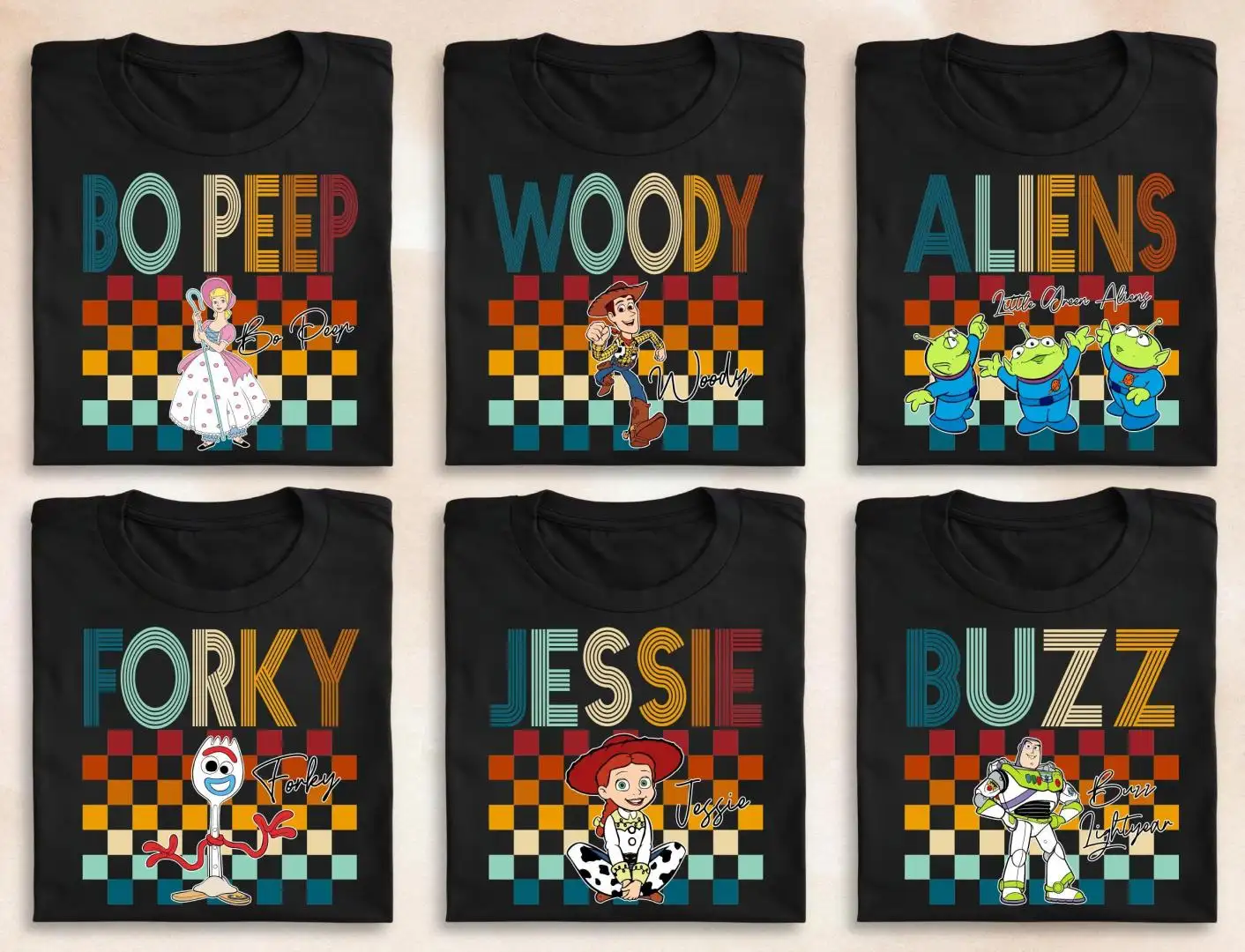 Toy Story Retro Checkered Shirt for Family