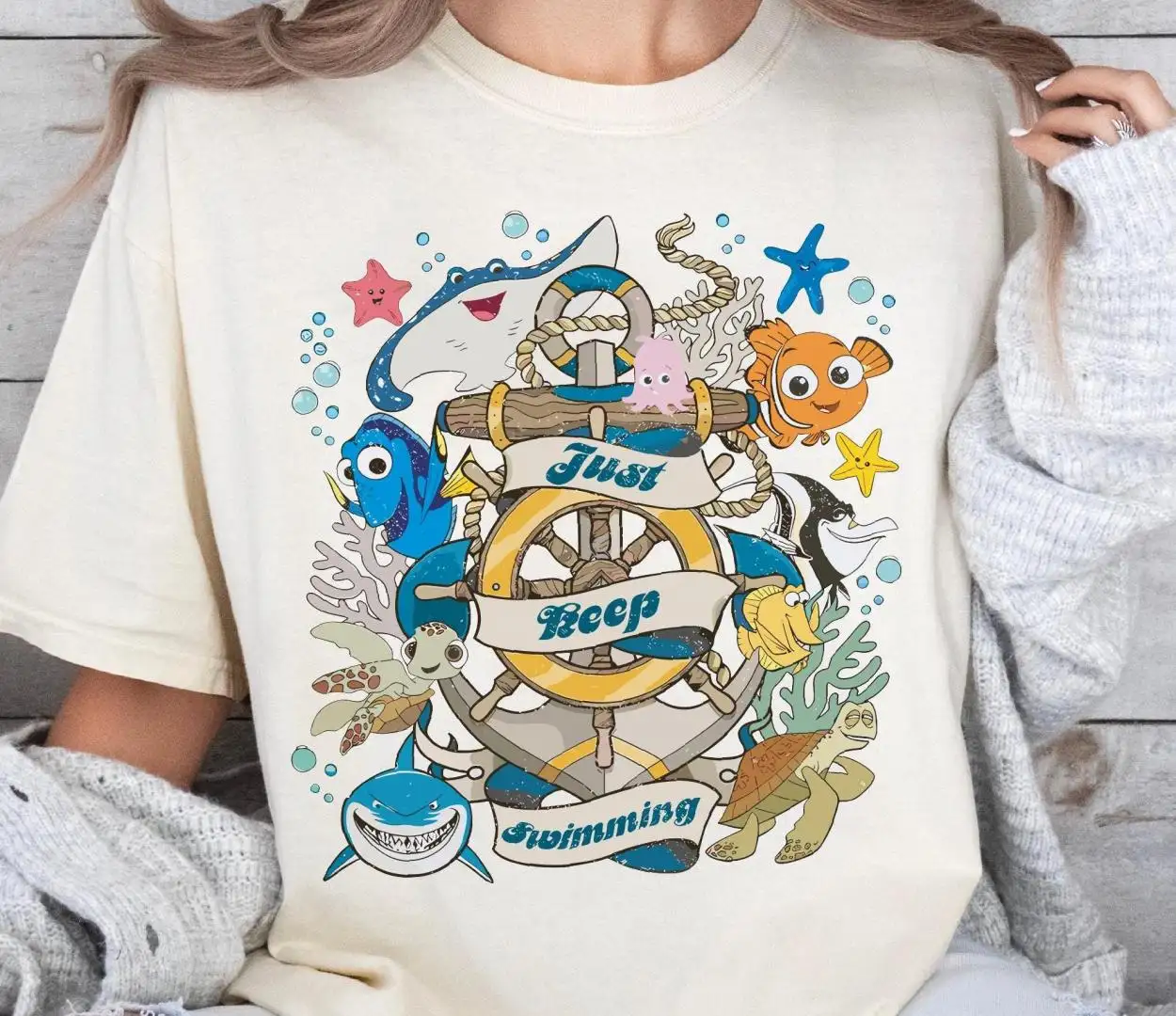 Vintage Disney Finding Nemo Keep Swimming Shirt