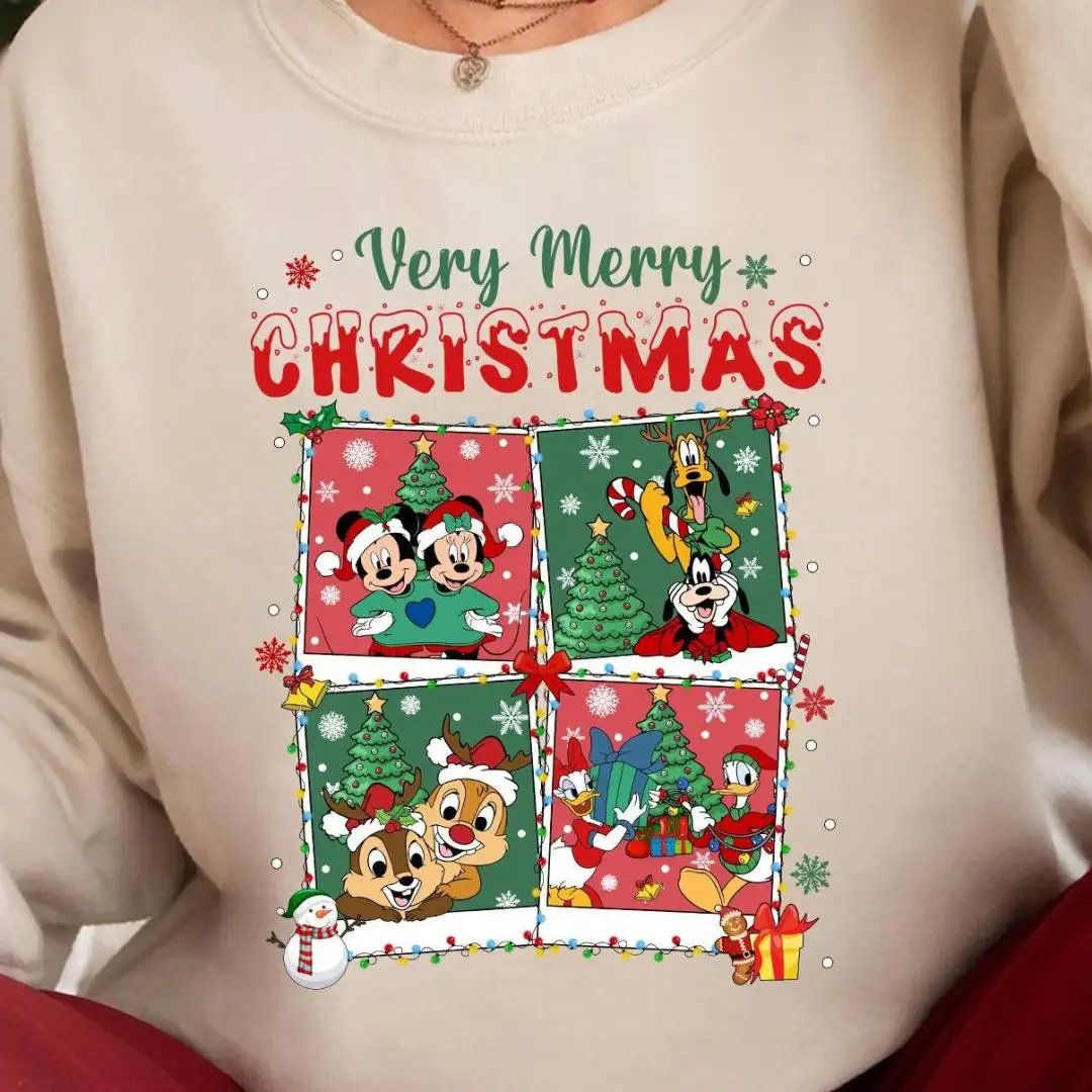 Disney Christmas Mickey Minnie Plaid Shirt