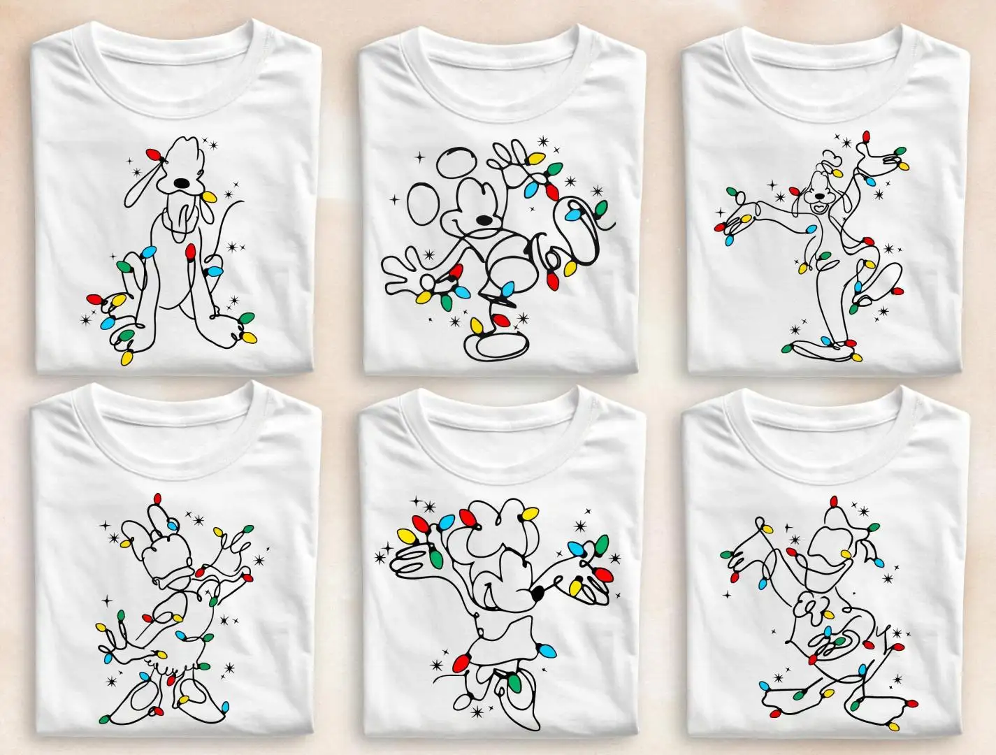 Disney Mickey Christmas Lights Shirt for Family