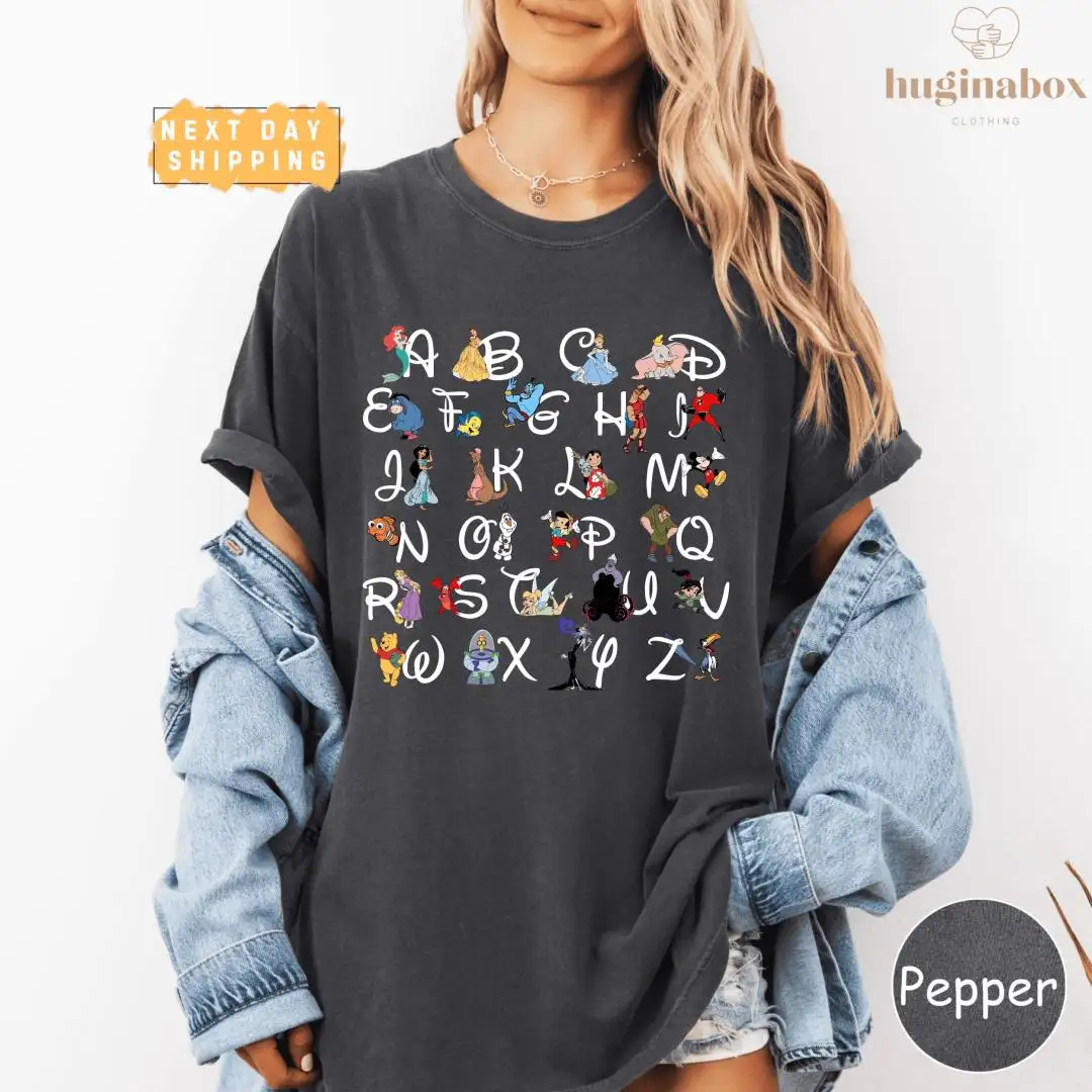 Disney ABC Character Shirt for Family Matching