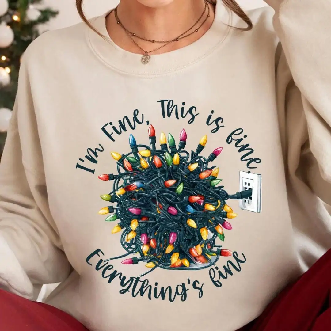 Funny Everything Is Fine Christmas Shirt