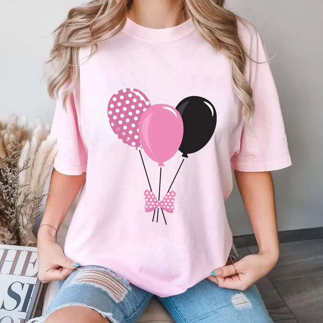 Kids Minnie Balloons Shirt Cute Gift for Girlfriend
