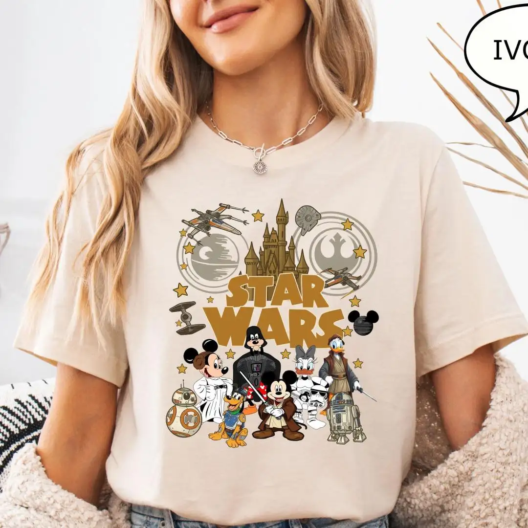Vintage Star Wars Disney Shirt for Theme Park Fans