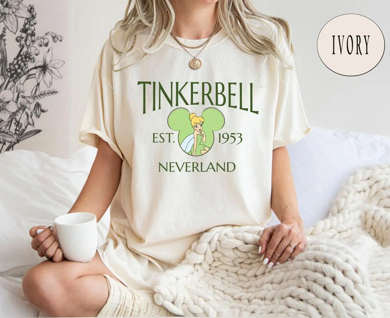 Vintage Disney Tinker Bell Shirt for Disney Vacation