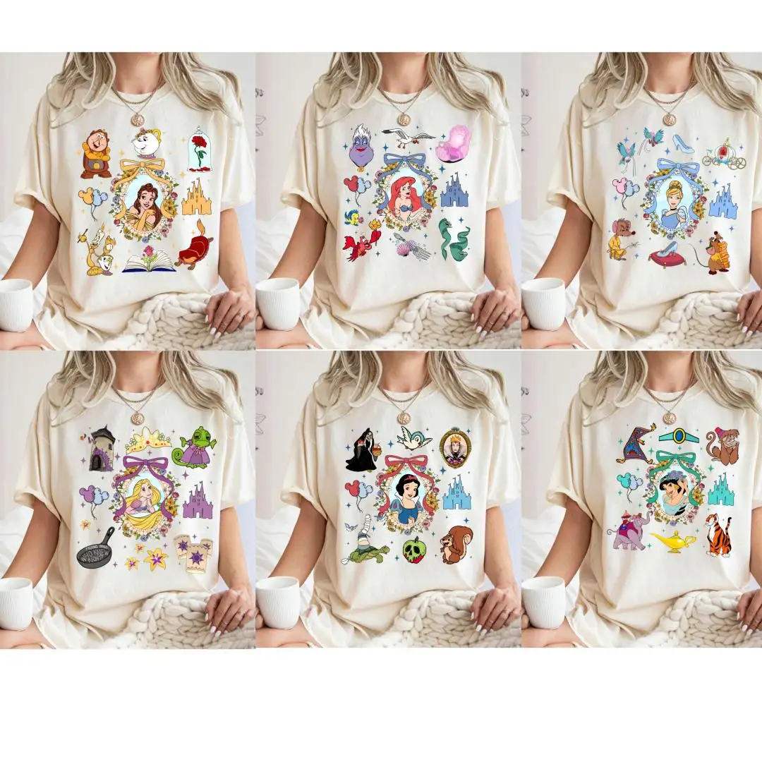 Coquette Disney Princess Shirt for Girls Trip