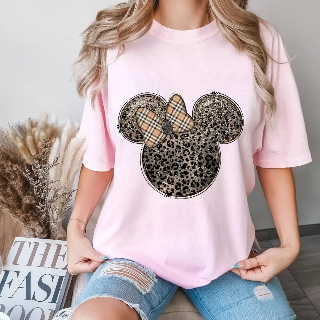 Comfort Colors Leopard Minnie Shirt for Disney Fans
