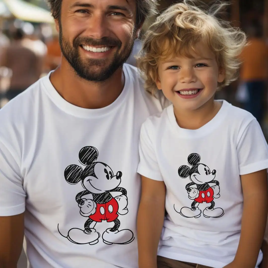 Mickey Mouse Dad And Son Matching Shirt