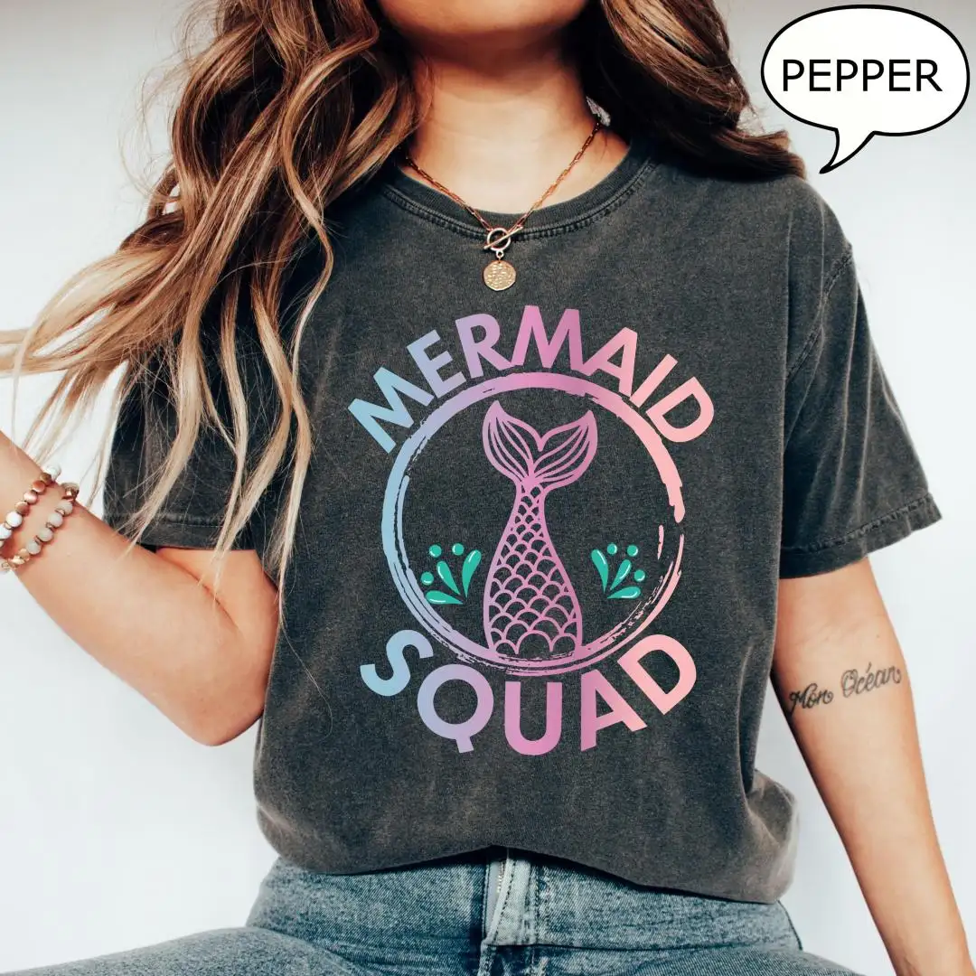 Mermaid Squad Birthday Shirt for Girls