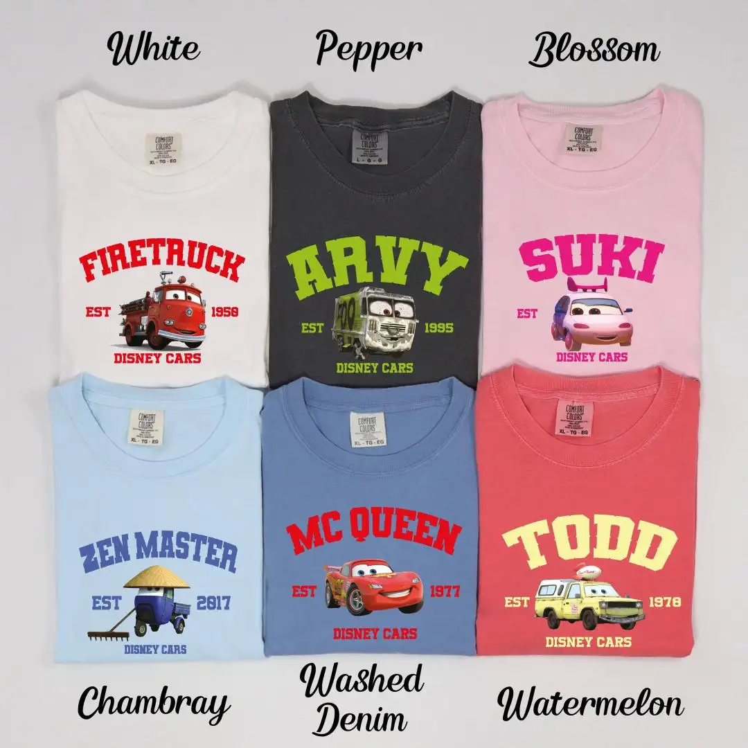 Disney Pixar Cars Shirt for Family Trip Gifts