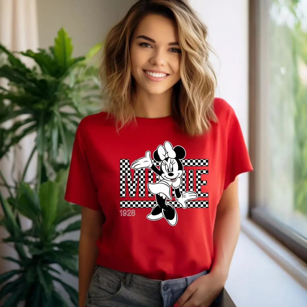 Retro Disney Minnie Mouse Checkered Shirt