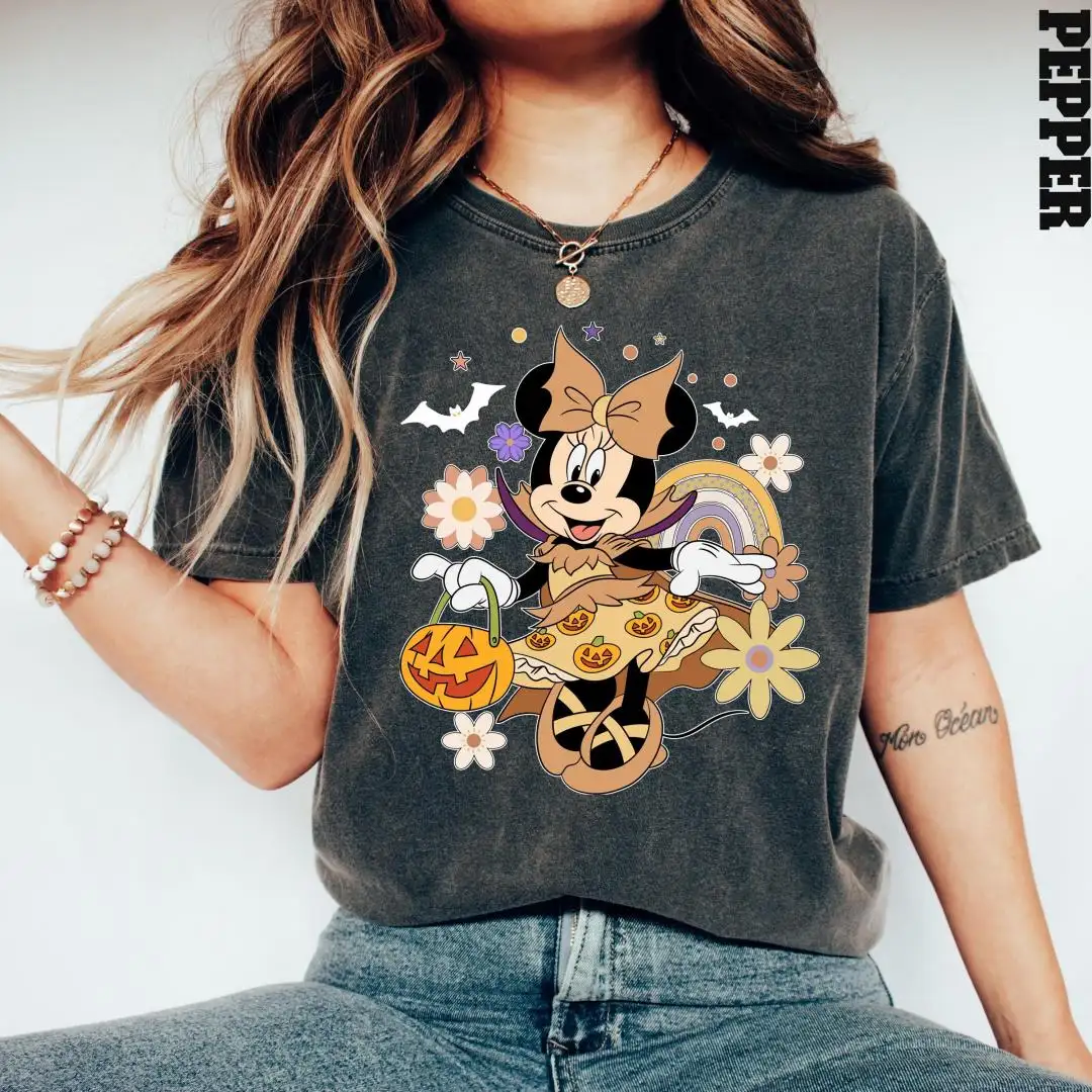 Minnie Witch Halloween Shirt for Girls