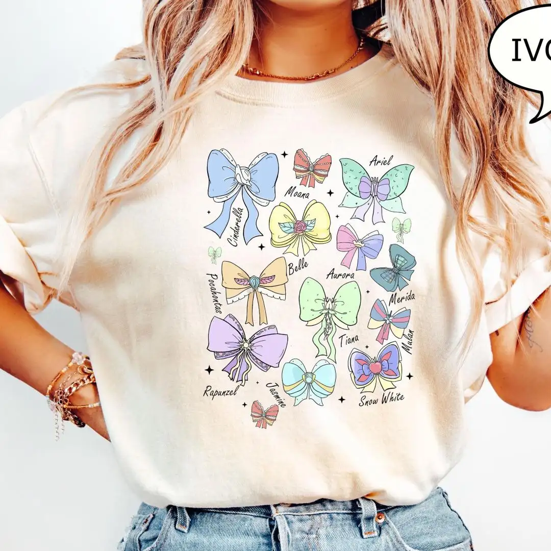 Comfort Colors Coquette Bows Shirt for Disney Girls Trip