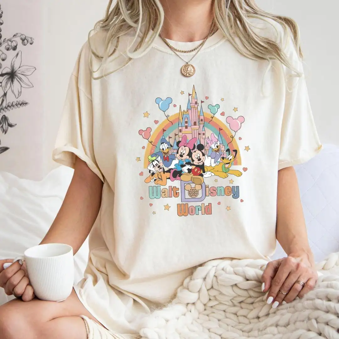 Disney Watercolor Castle Shirt for Adults