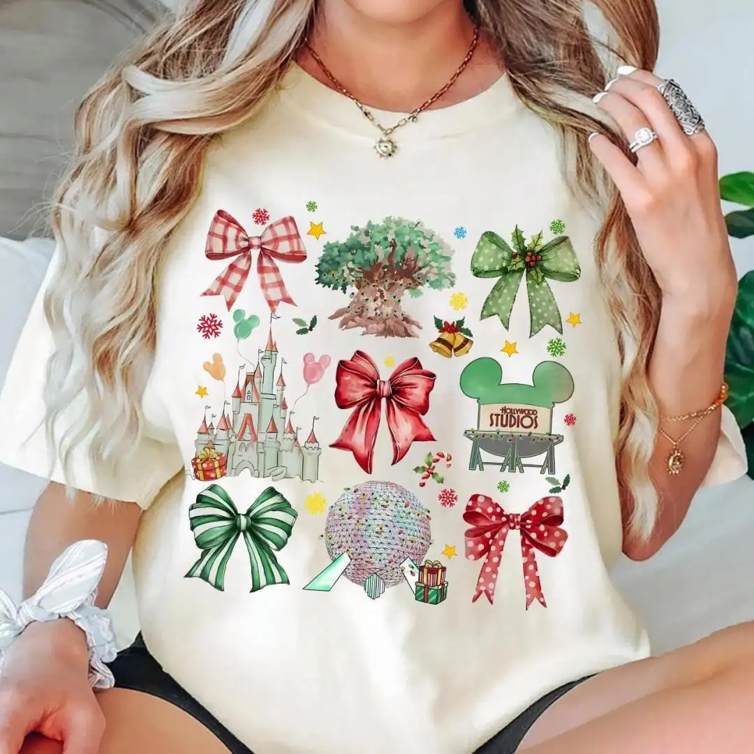 Disney Christmas Coquette Bow Shirt for Fans