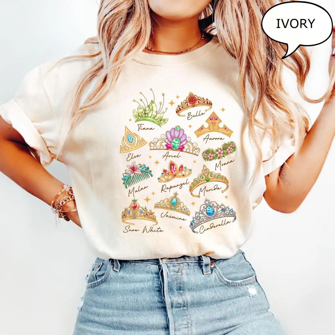 Disney Princess Crown Shirt for Girls Trip