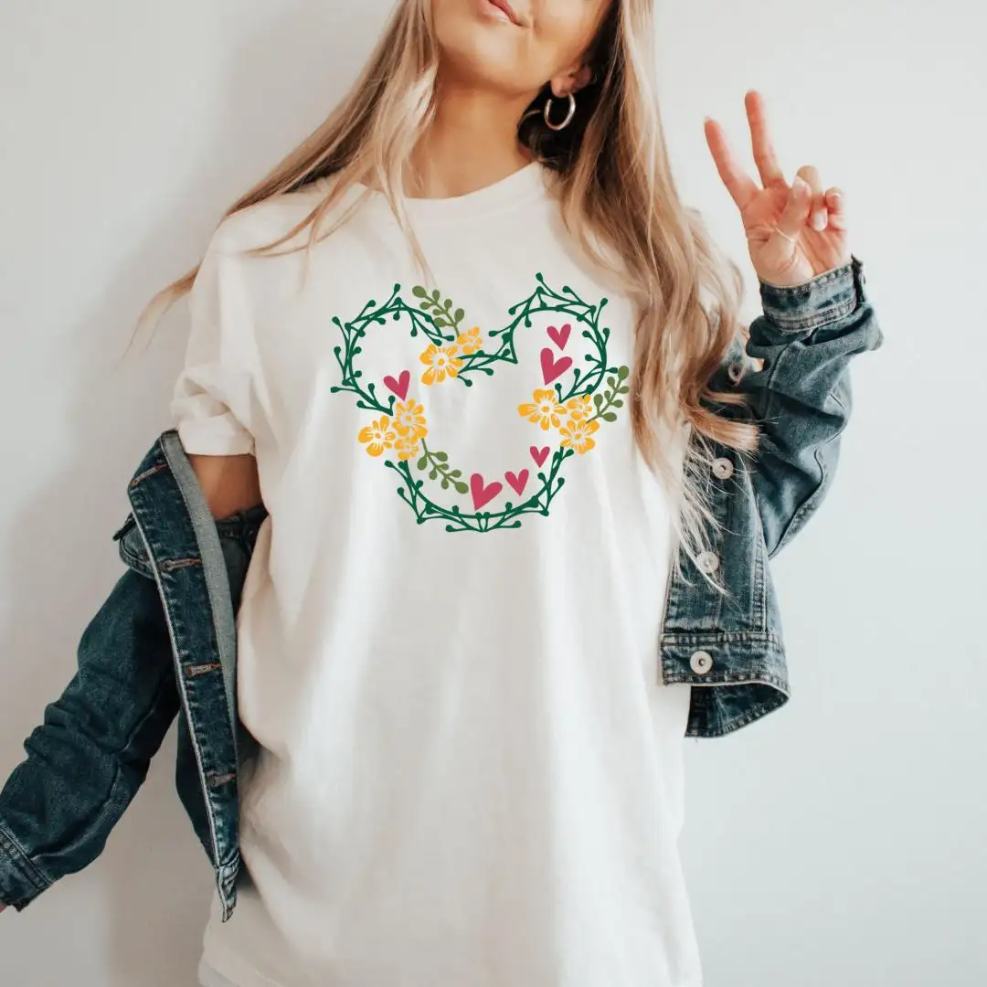 Mickey Floral Shirt for Plant Lovers Gift
