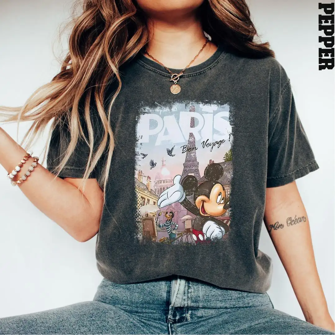 Paris Mickey Retro Disney Shirt for Travel Fans