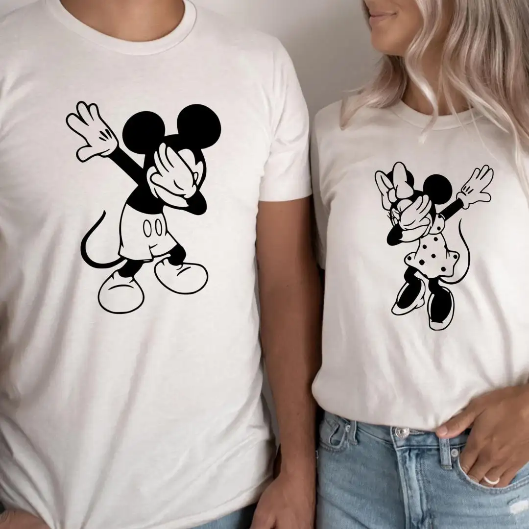 Disney Valentine Shirt Mickey Minnie Dabbing Couples