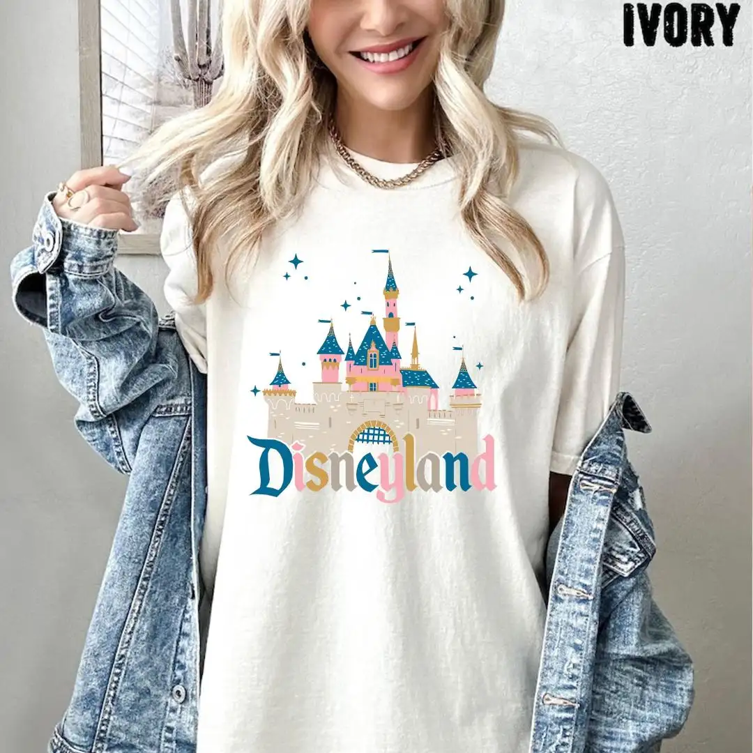 Disneyland Watercolor Castle Shirt for Adults