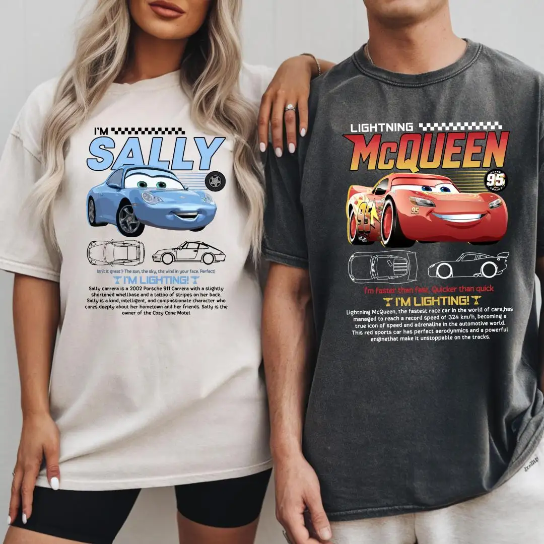 Vintage Disney Cars Couple Matching Shirt