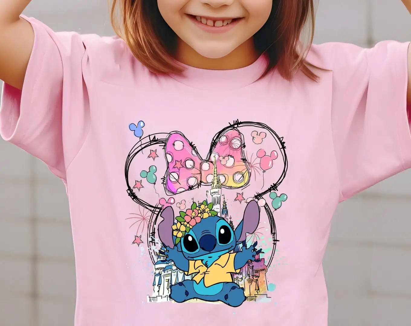 Disney Stitch Castle Shirt for Women