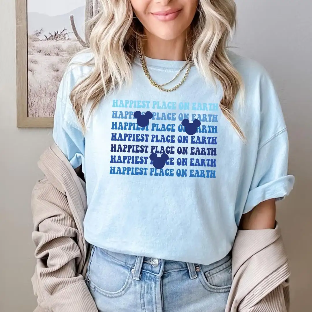 Mickey Happiest Place Earth Shirt Disney Family Vacation