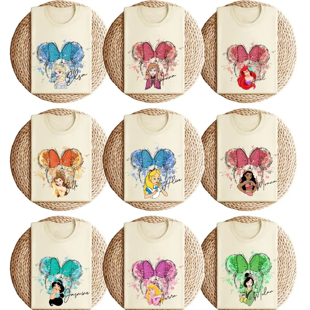 Comfort Colors Disney Princess Movie Characters Shirt