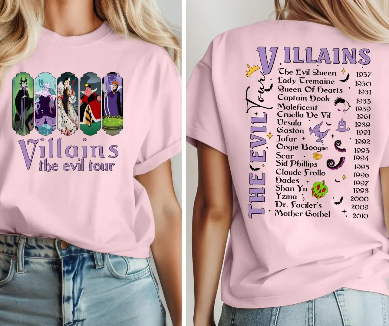 Disney Evil Queen Two-Sided Villains Shirt