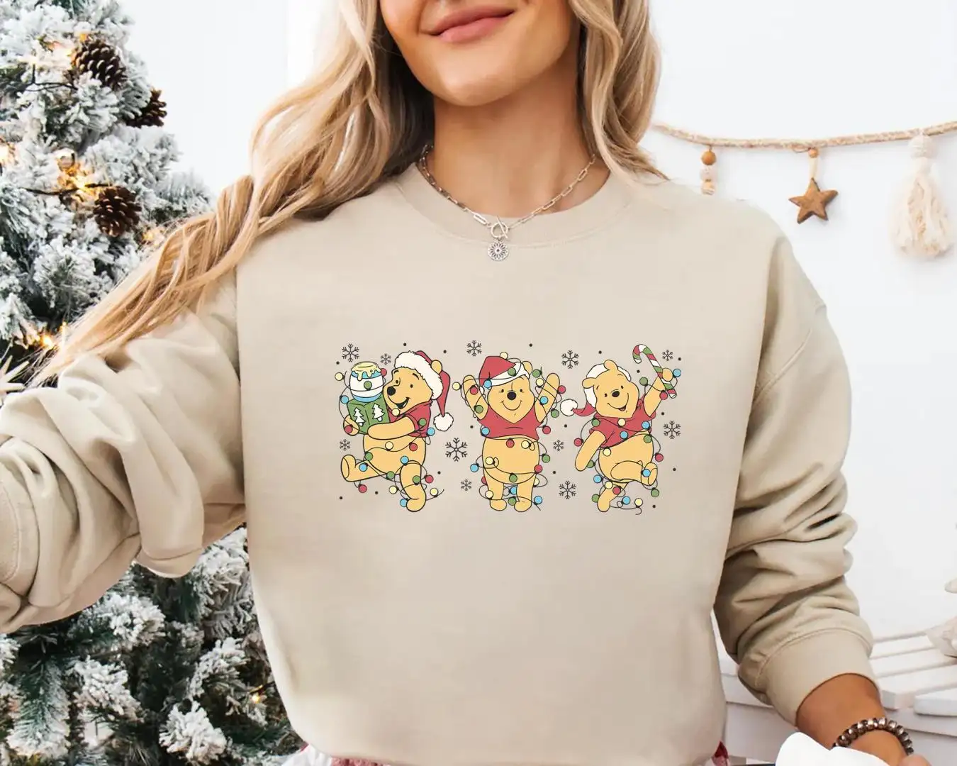 Winnie the Pooh Christmas Lights Holiday Shirt