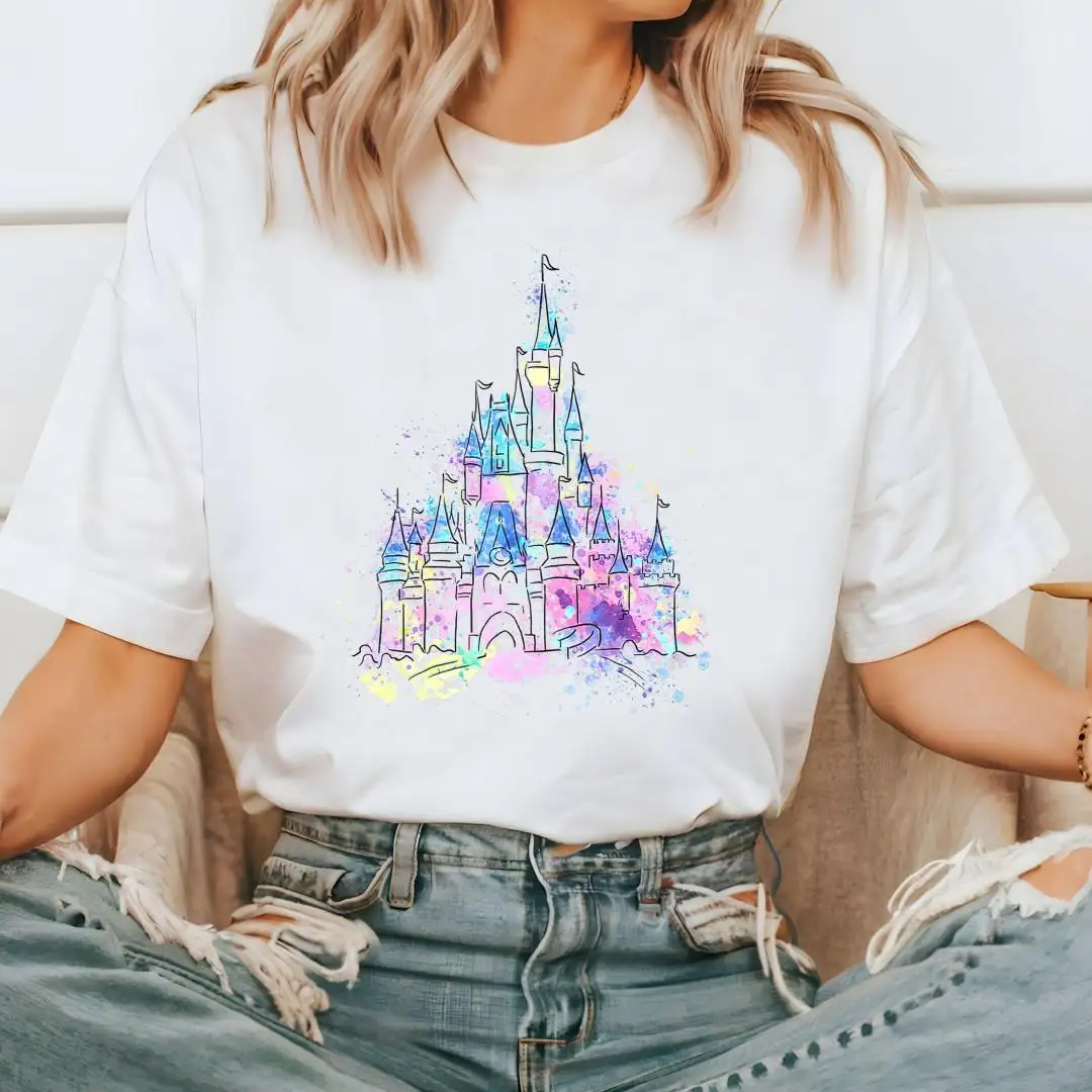 Comfort Colors Disney Magic Castle Watercolor Shirt