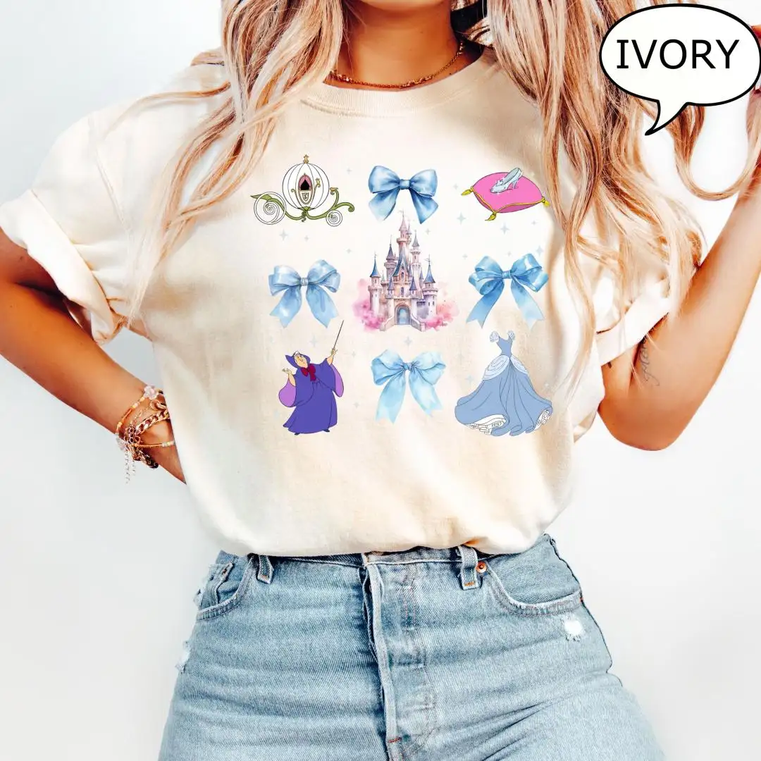 Coquette Cinderella Disney Princess Bow Shirt