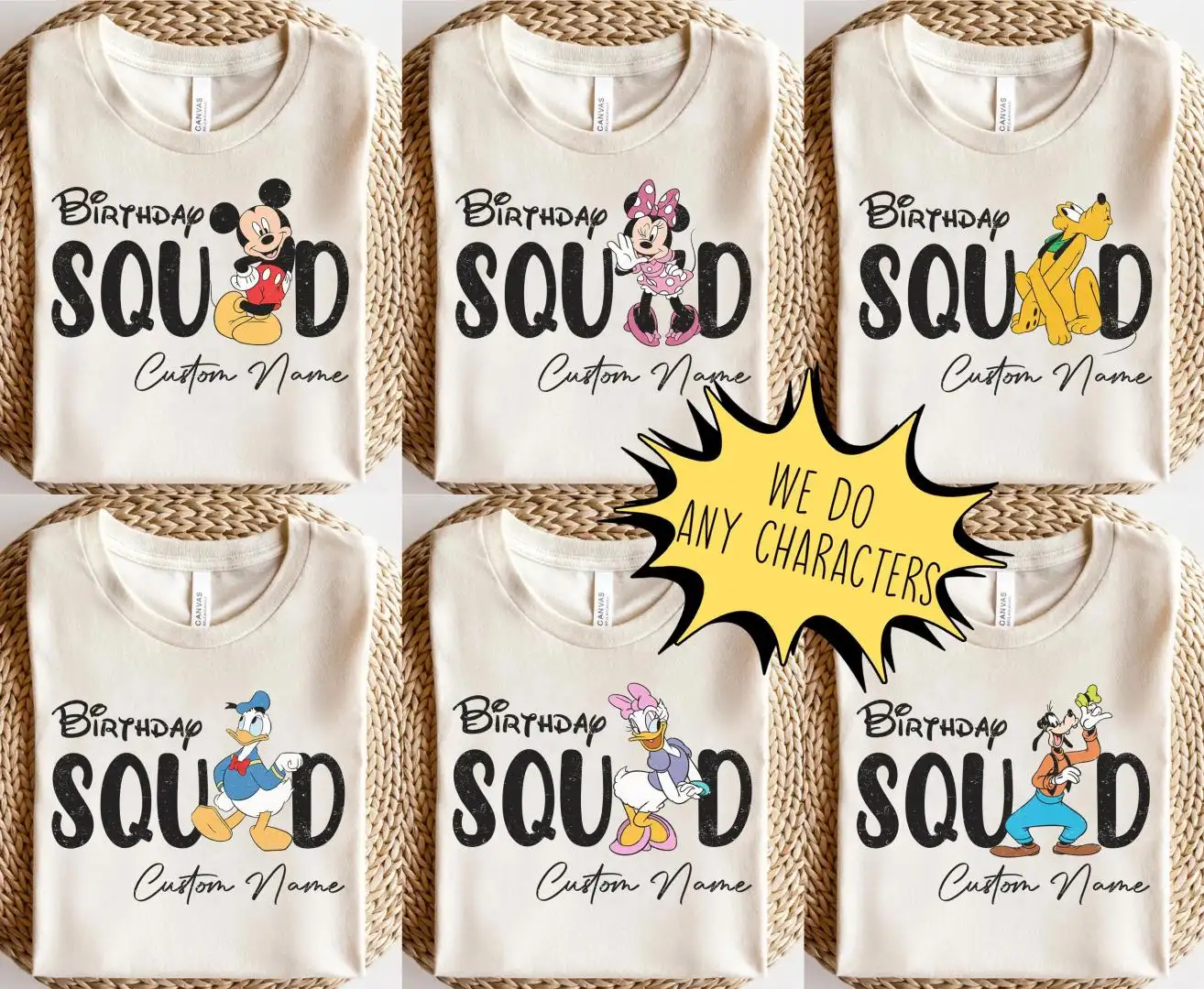 Retro Disney Birthday Squad Shirt for Kids